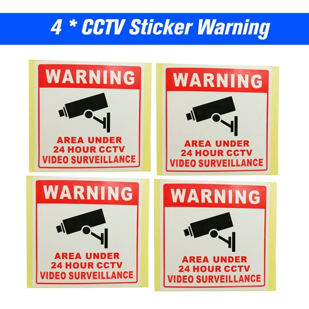 10 Home CCTV Surveillance Security Camera Video Sticker Warning Decal Sign 